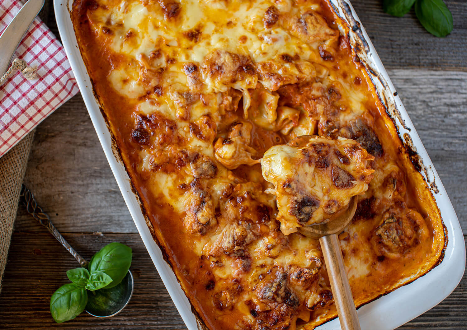 Rezept: Überbackene Cappelletti Cappelletti Auflauf
