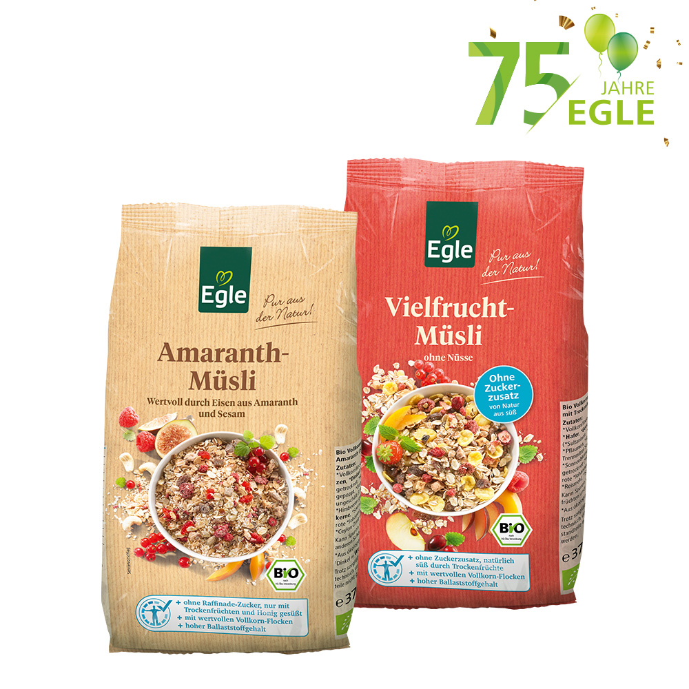 Bio Müsli-Paket, 2 x 375 g - Aktion